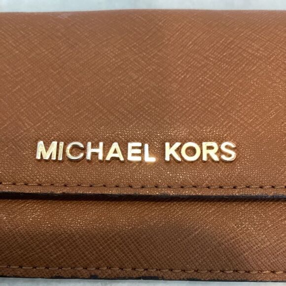 Michael Kors Slim Cross Grain Leather Full Sized Sleek Wallet - Picture 16 of 16